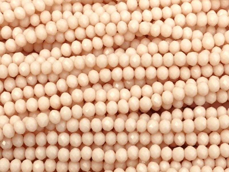 facettierte Rondellperlen, Farbe: pudriges Pfirsichrosa