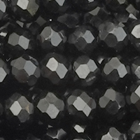 1 Strang (~112 Stk.) facettierte Rondellen LARGE, schwarz