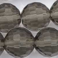 1 Strang 96fach facettierte Perlen ~8mm Rauchquarz