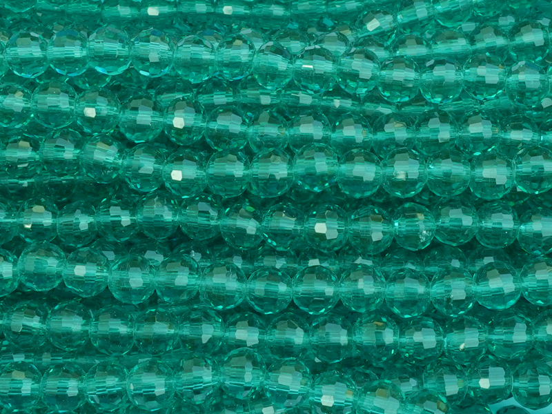 emeraldgrüne facettierte Glasperlen 6mm zum Schmuckmachen