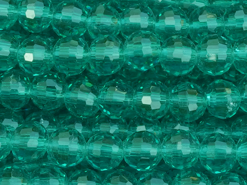 emeraldgrüne facettierte Glasperlen 6mm zum Schmuckmachen -