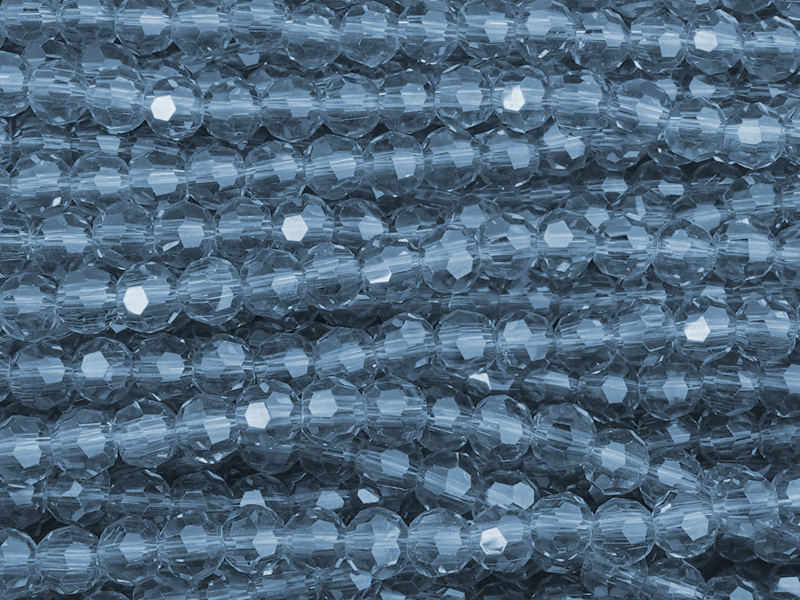 facettierte Glasperlen 4mm, Farbe: montanablau transparent