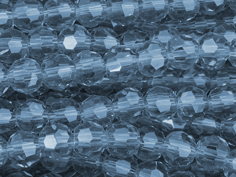 facettierte Glasperlen 4mm, Farbe: montanablau transparent -