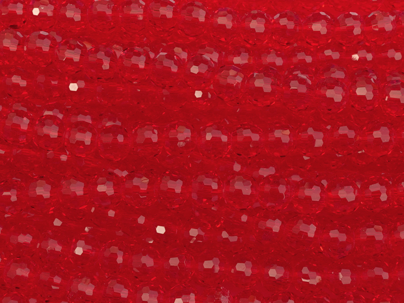 rote facettierte Glasperlen 6mm zum Schmuckmachen