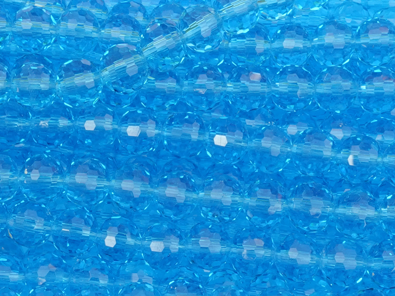türkisblaue facettierte Glasperlen 6mm zum Schmuckmachen