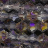 1 Strang (~130 Stk) facettierte Perlen, Doppelkegel ~3mm