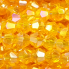 1 Strang (~150 Stk) facettierte Perlen, Doppelkegel ~3mm