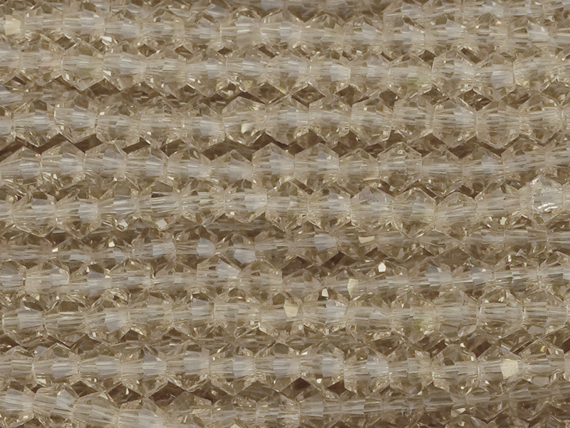 braune, facettierte Doppelkegel Perlen Bicone Beads 3mm