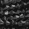 1 Strang (~110 Stk) facettierte Perlen, Doppelkegel ~3mm, schwarz