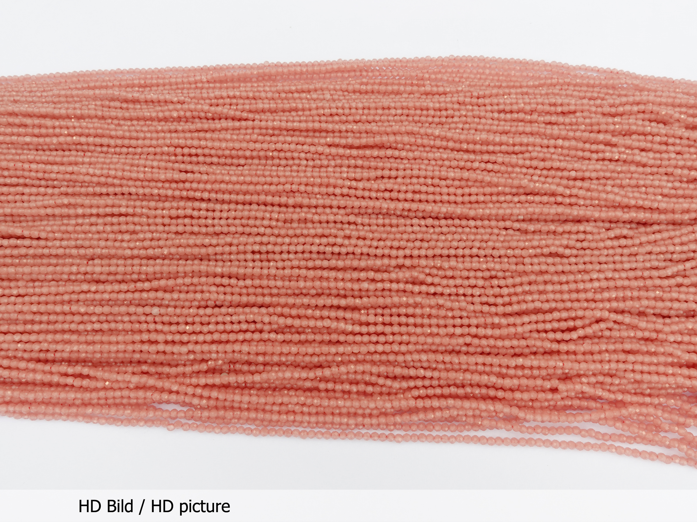 winzige, facettierte, geschlilffene runde Glasperlen - HD Bi