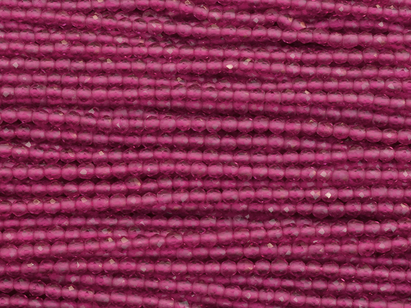 winzige, facettierte, geschlilffene runde Glasperlen 2mm, Fa