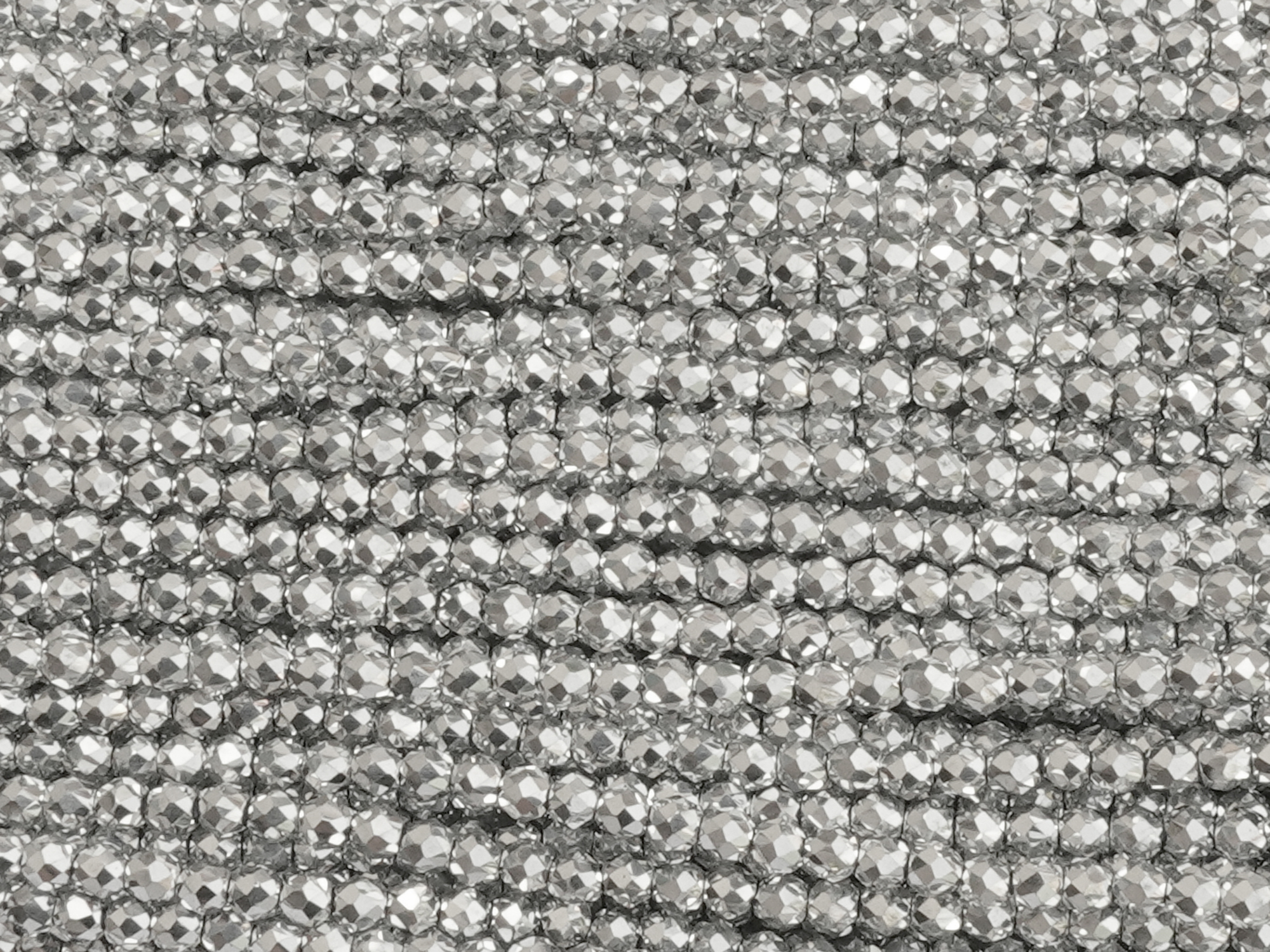 winzige, facettierte, geschlilffene runde Glasperlen 2mm, Fa