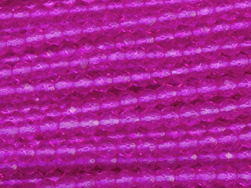 geschlilffene runde Glasperlen 2mm, Farbe: Pink - Nahaufnahm