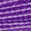 1 Strang (~180 Stk) facettierte Perlen, rund ~2mm, Violett (gefärbt)