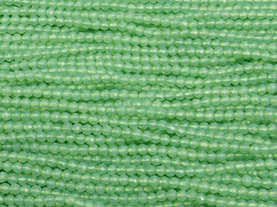 winzige grüne, geschlilffene runde Glasperlen 2mm