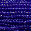 1 Strang (~200 Stk) facettierte Perlen, rund ~2,2mm, Royal Blue