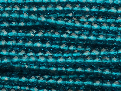 winzige geschlilffene runde Glasperlen 2mm Farbe: Blue Zirco