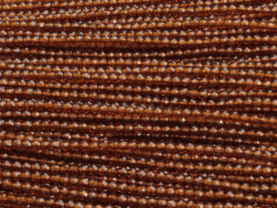 winzige geschlilffene runde Glasperlen 2mm Farbe: Braun