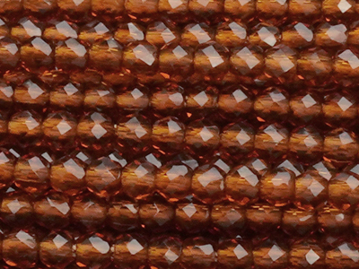winzige geschlilffene runde Glasperlen 2mm Farbe: Braun - Na
