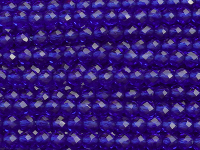 winzige geschlilffene runde Glasperlen 2mm Farbe: Dunkelblau