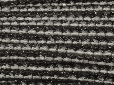 winzige geschlilffene runde Glasperlen 2mm Farbe: Grau - Nah