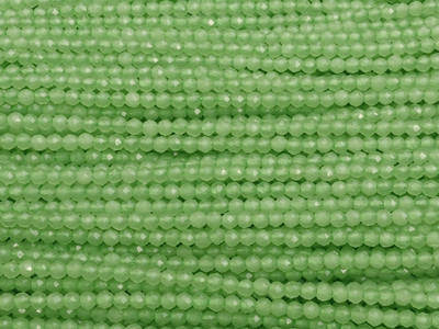 winzige grüne, geschlilffene runde Glasperlen 2mm