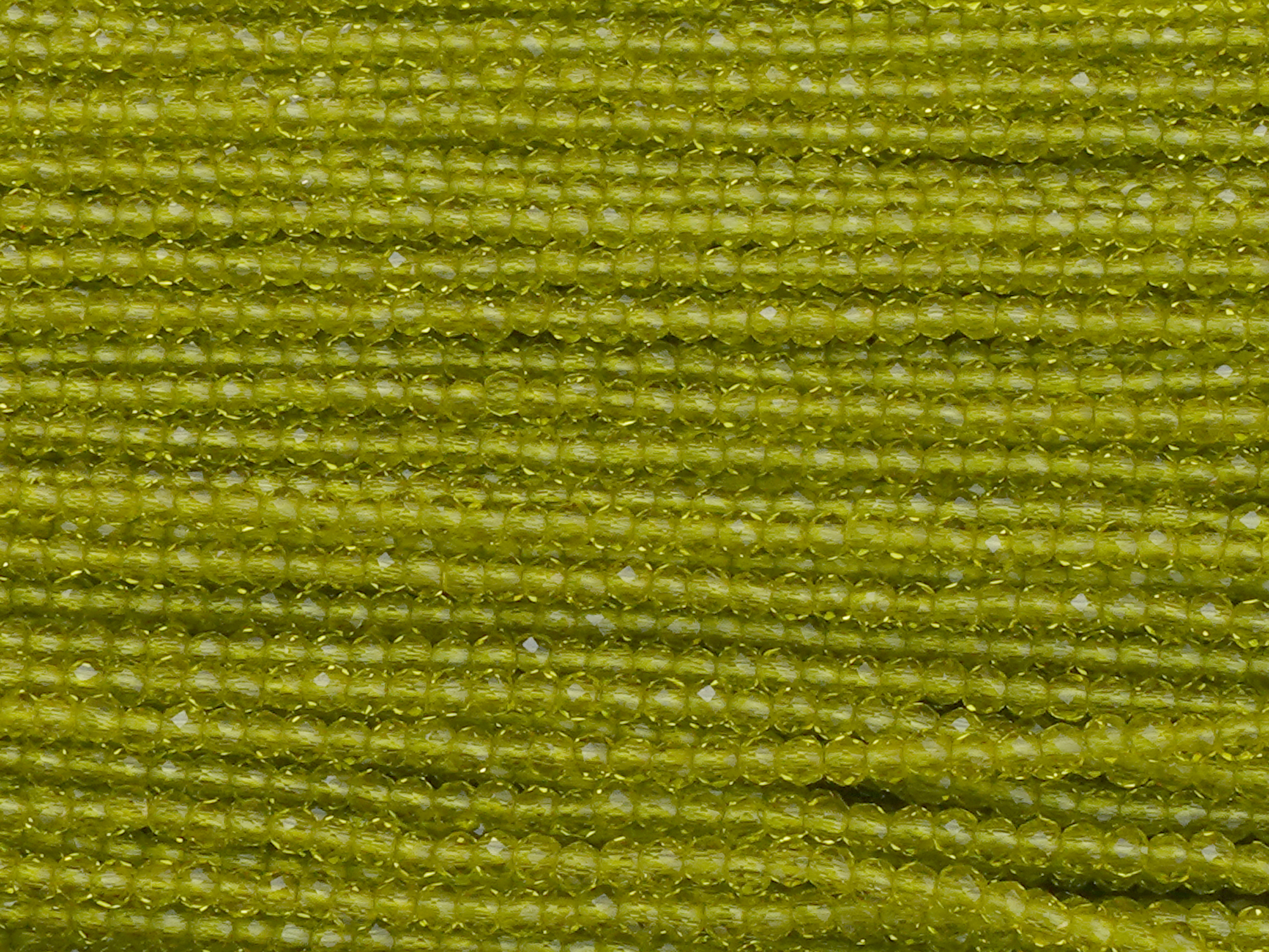 winzige, facettierte, geschlilffene runde Glasperlen 2mm, Fa