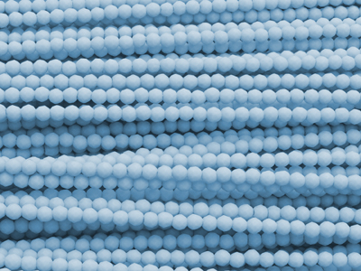 winzige geschlilffene runde matte Glasperlen 2mm Farbe: Hell