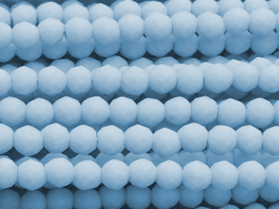 winzige geschlilffene runde matte Glasperlen 2mm Farbe: Hell