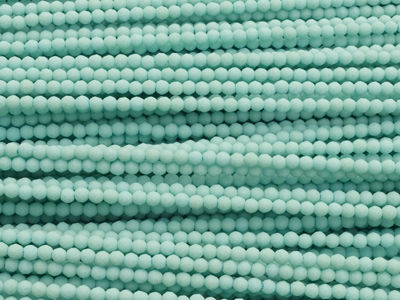 winzige geschlilffene runde matte Glasperlen 2mm Farbe: Hell