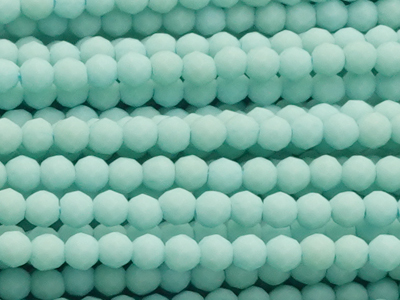 winzige geschlilffene runde matte Glasperlen 2mm Farbe: Hell