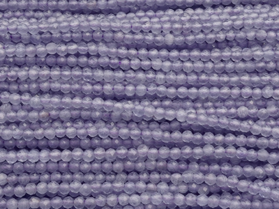 winzige geschlilffene runde matte Glasperlen 2mm Farbe: Viol