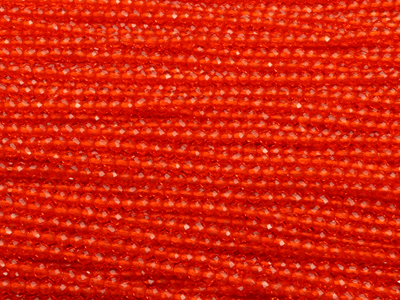winzige orange, geschlilffene runde Glasperlen 2mm