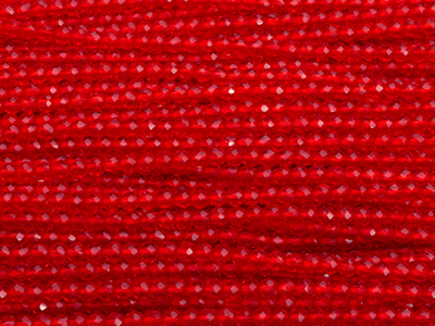 winzige rote, geschlilffene runde Glasperlen 2mm