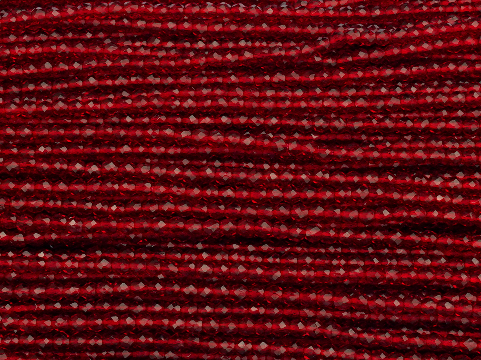 winzige, facettierte, geschlilffene runde Glasperlen 2mm, Fa