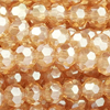 1 Strang (~180 Stk) facettierte Perlen rund ~3,5mm Crystal Golden Shadow