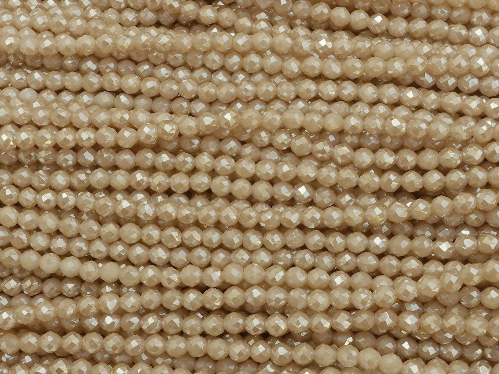 facettierte Glasperlen rund 3mm zum Schmuckmachen, Farbe: be