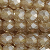 1 Strang (~124 Stk) facettierte Perlen rund ~3mm