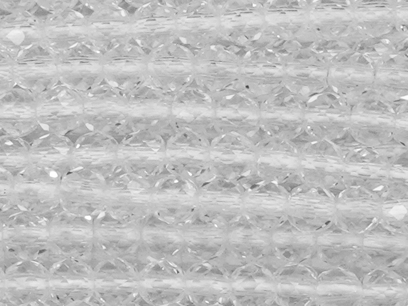 facettierte Glasperlen rund 3mm, Farbe: kristall - Nahaufnah