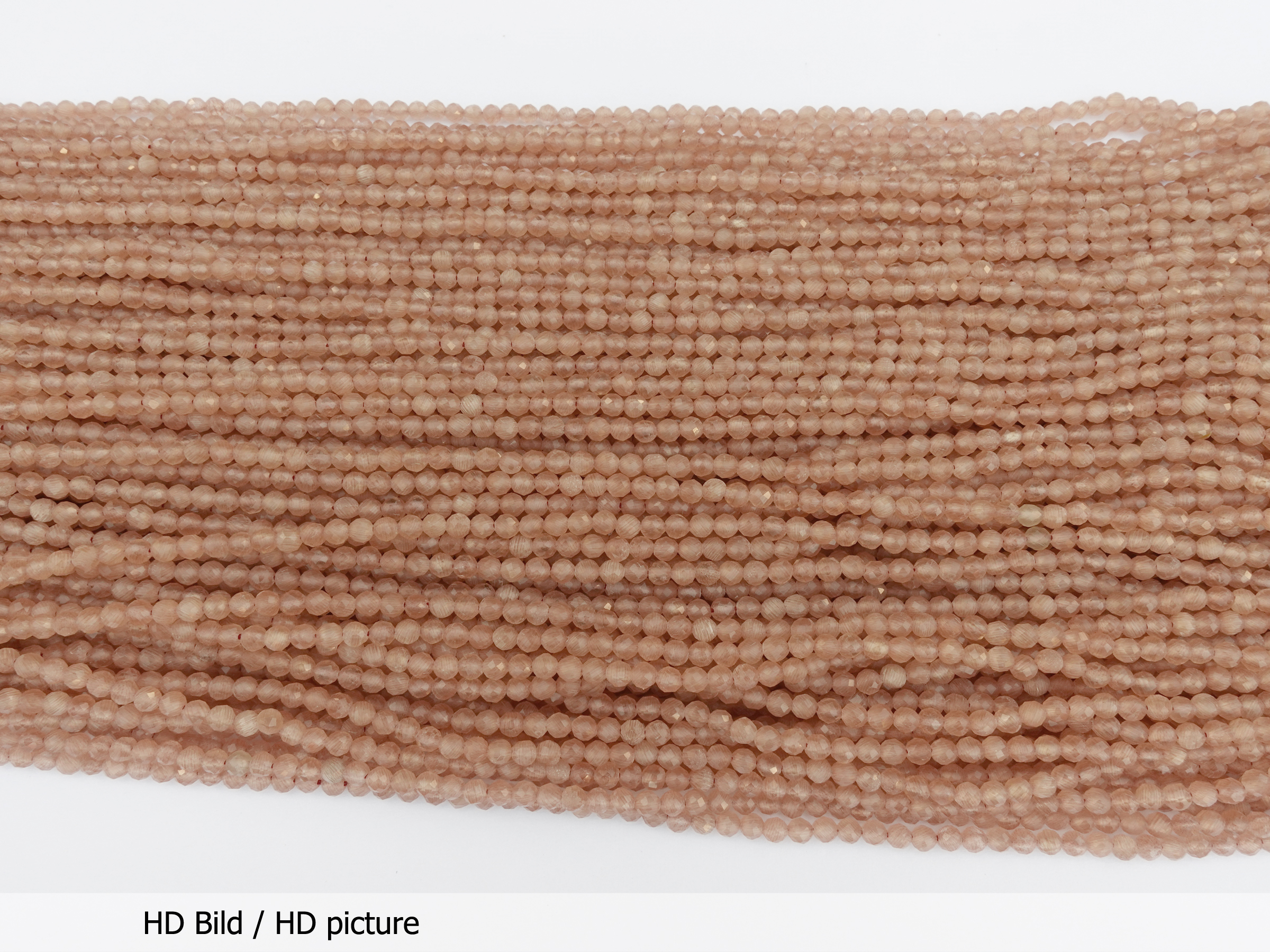 facettierte nude farbige Glasperlen rund 3mm - HD Bild