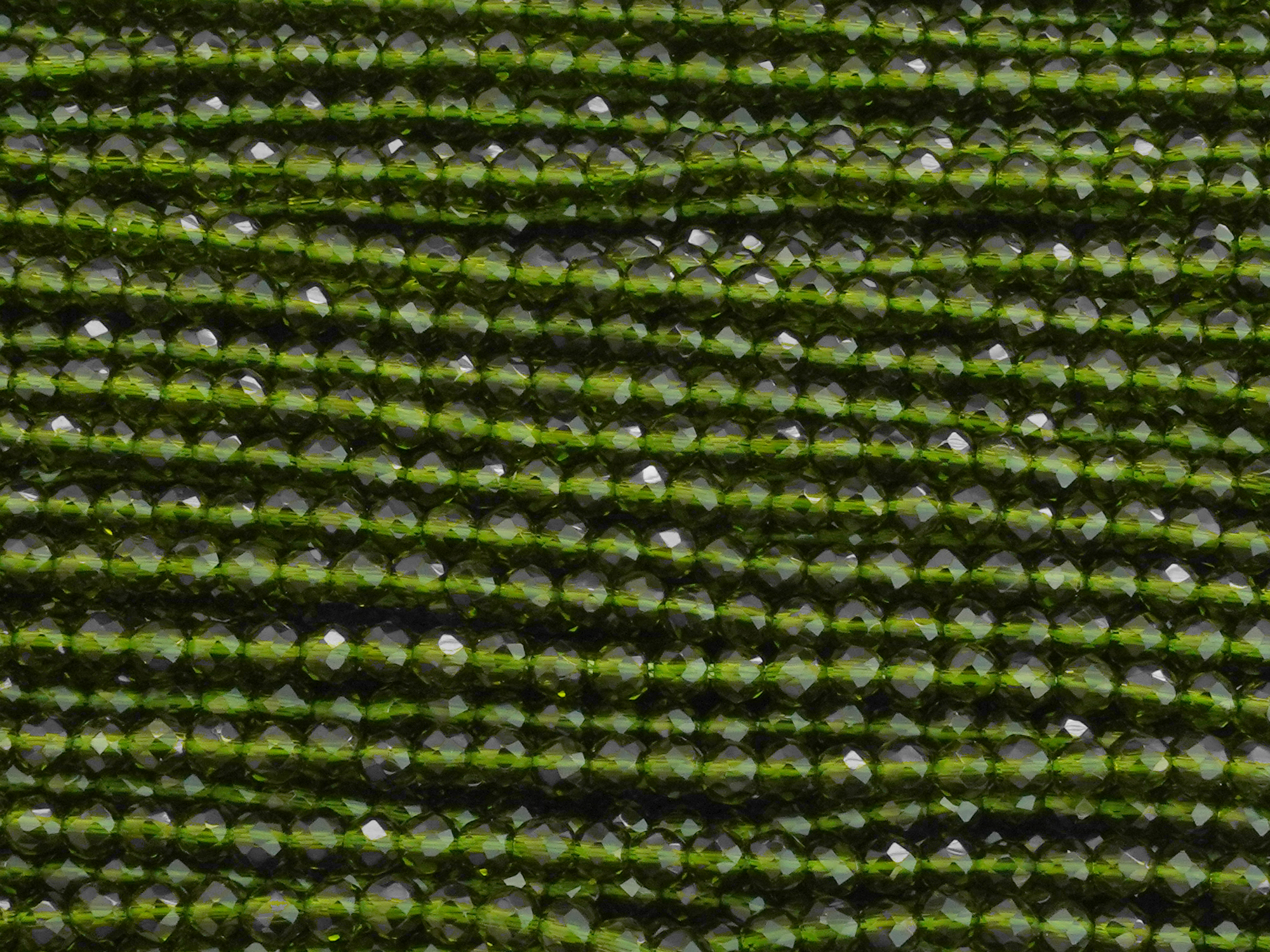 facettierte Glasperlen rund 3mm zum Schmuckmachen, Farbe: ol