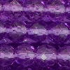1 Strang (~126 Stk) facettierte Perlen rund ~3mm, Violett (gefärbt)