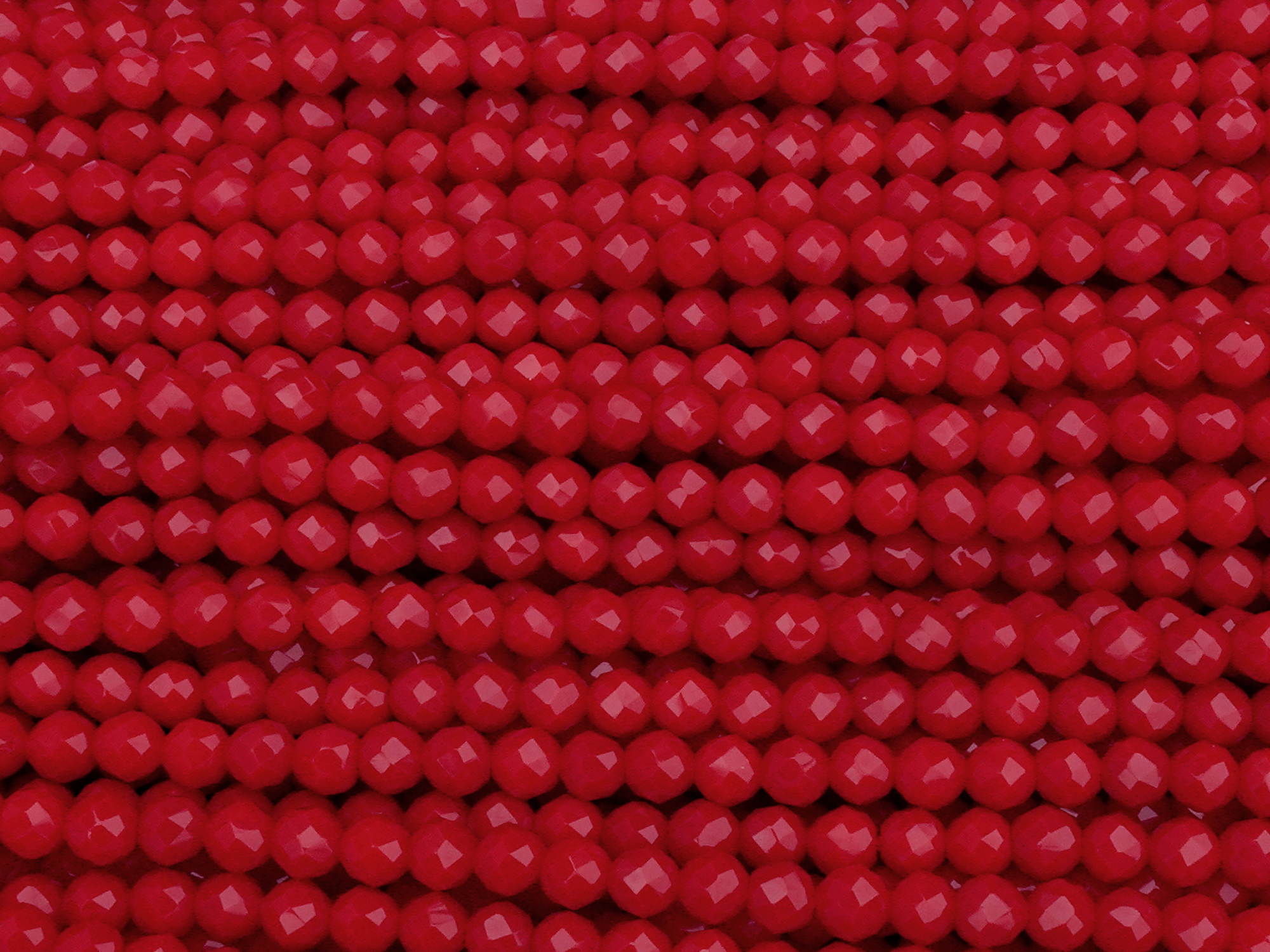 facettierte Glasperlen rund 3mm zum Schmuckmachen, Farbe: op