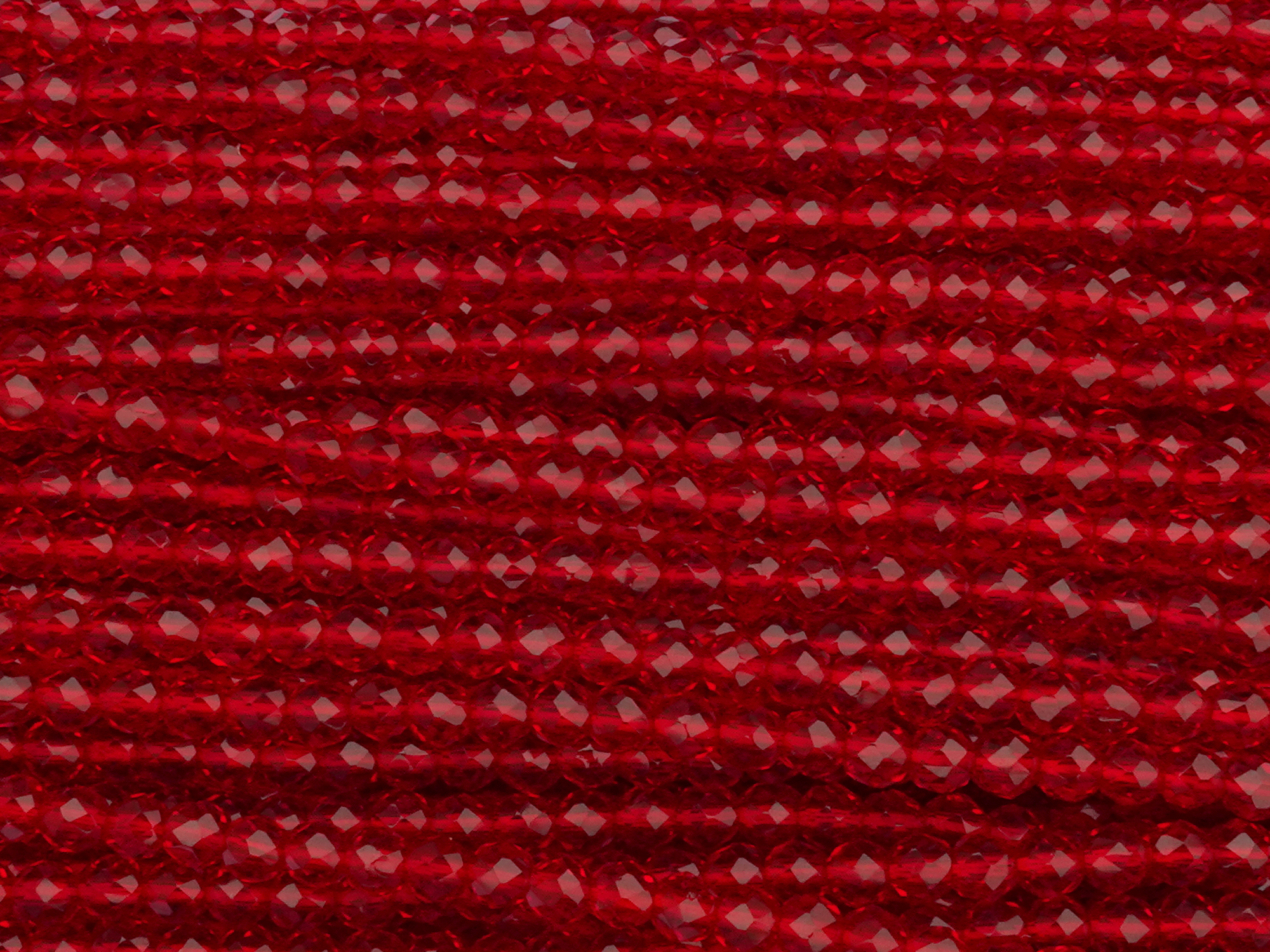 facettierte Glasperlen rund 3mm zum Schmuckmachen, Farbe: ro