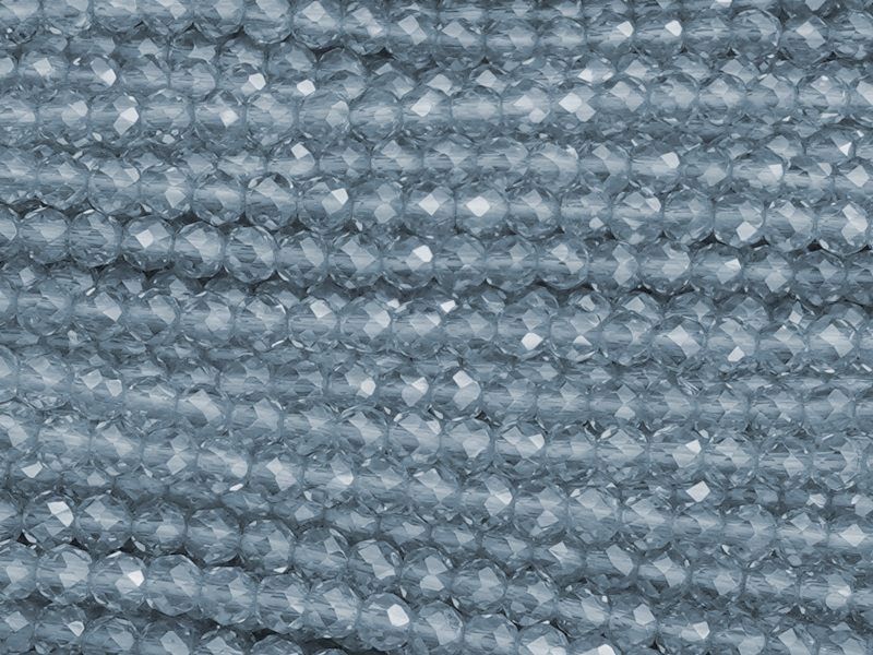 facettierte Glasperlen rund 3mm zum Schmuckmachen, Farbe: Si
