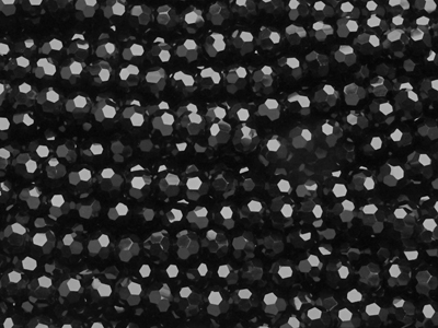 facettierte geschliffene schwarze Glasperlen 4mm