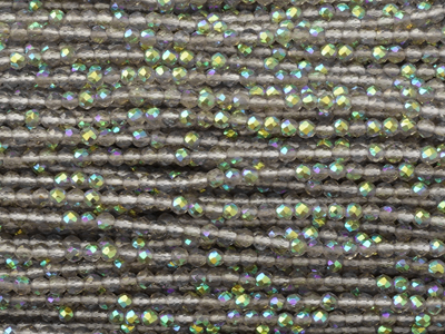 winzige facettierte, geschlilffene runde Glasperlen 2mm