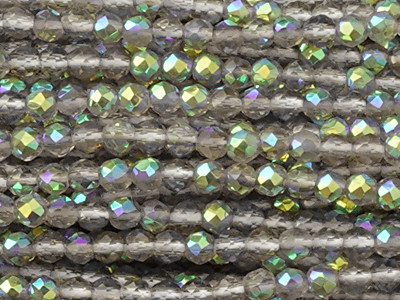 winzige facettierte, geschlilffene runde Glasperlen 2mm