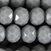 1 Strang (~93 Stk) facettierte Perlen, Rondellen ~6x4mm, Venato Gray