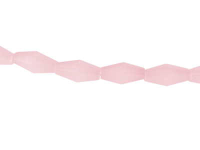 rosa facettierte Glasperlen, längliche Bicone Perlen 12x6mm
